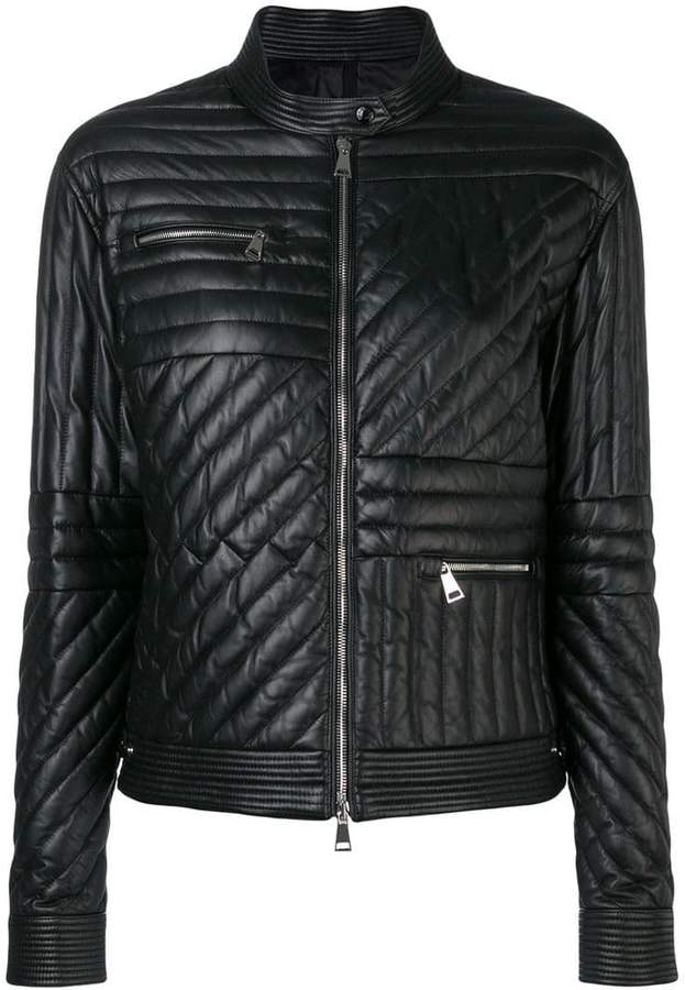 leather padded jacket