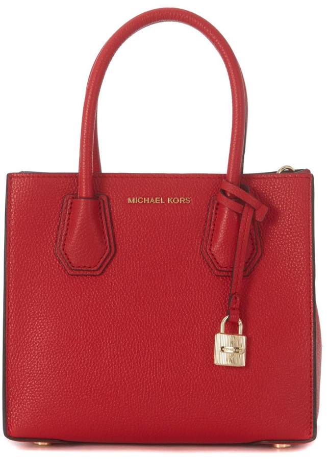 Michael Kors Handbag Model Mercer Messenger In Red Tumbled Leather - ROSSO - STYLE