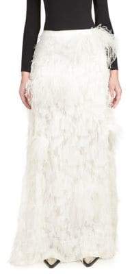 Marques'Almeida Feather Maxi Skirt