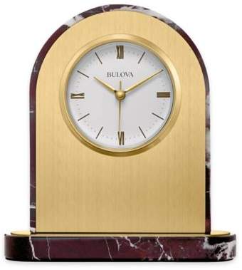 Desire Table Clock in Brushed Brass