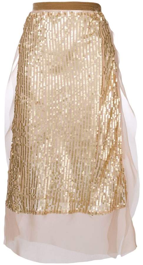 sequin embellished skirt