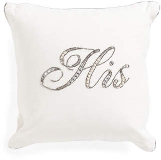 Made In India 14x14 His Beaded Pillow