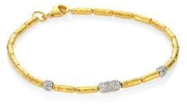 24K Gold Beaded Bracelet