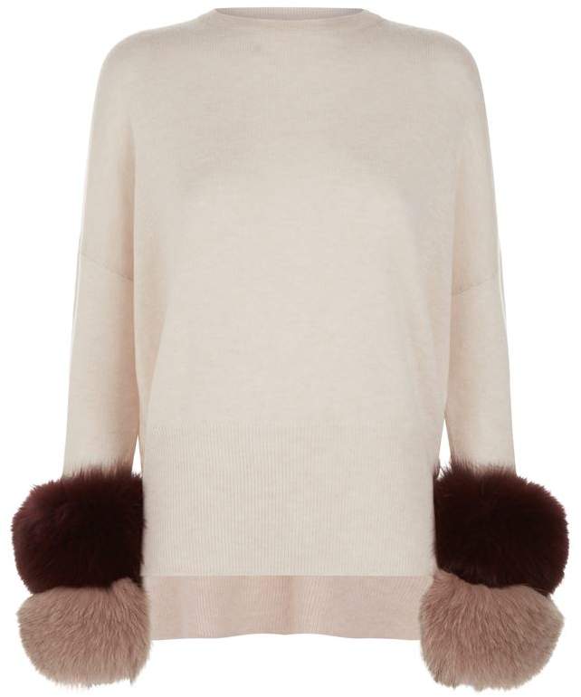 Izaak Azanei Fur Cuff Sweater