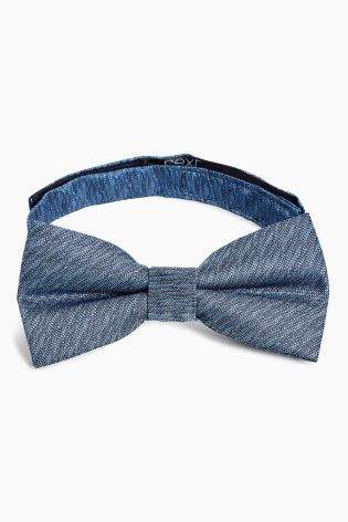 Boys Blue Chambray Bow Tie (3-16yrs) - Blue