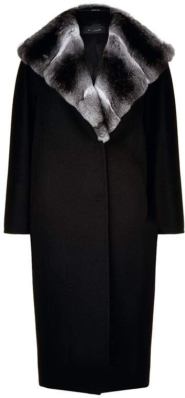 Chinchilla Collar Cocoon Coat
