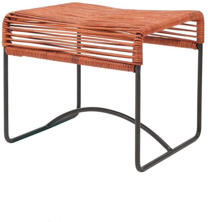 Acapulco Design - Acapulco Hocker Leder, Cognac / schwarz