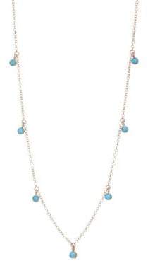 Zoe Chicco Turquoise & 14K Yellow Gold Dangling Necklace