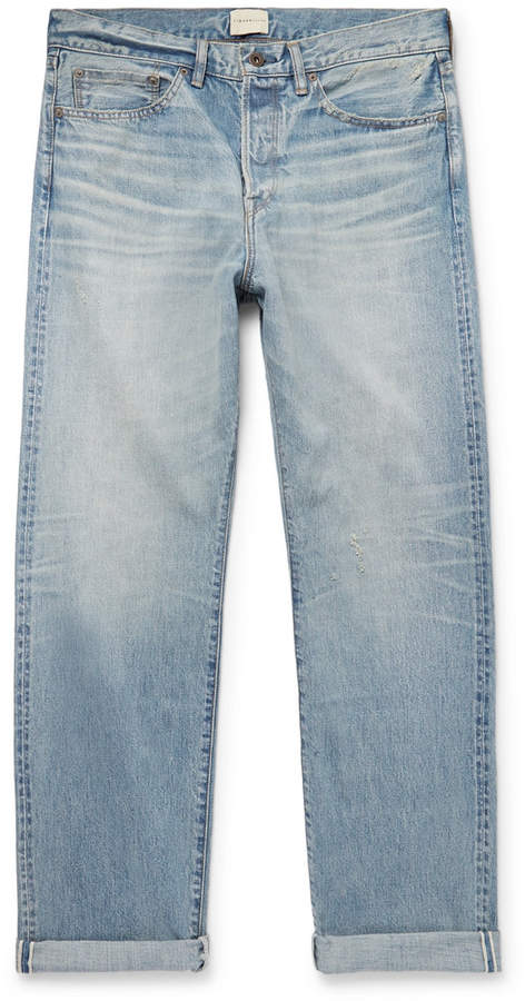 Distressed Selvedge Denim Jeans