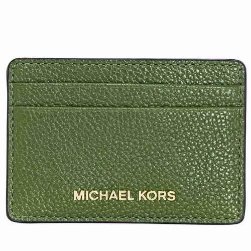 Michael Kors Money Pieces Leather Card Holder- True Green - TRUE GREEN - STYLE