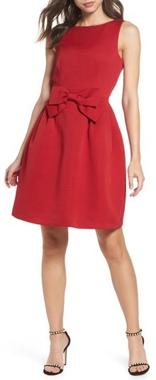 Bow Front A-Line Dress