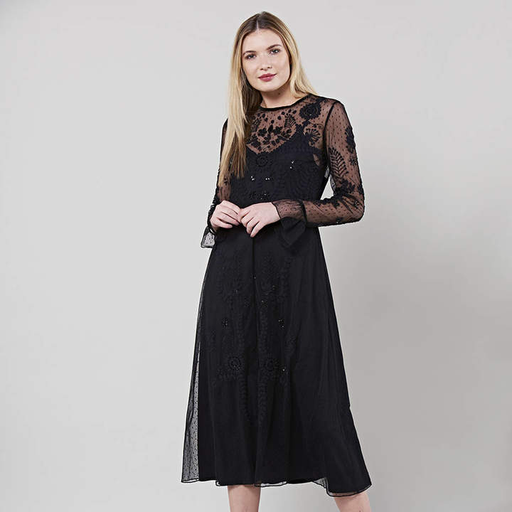 Frock and Frill Drew Embellished Mesh Dress