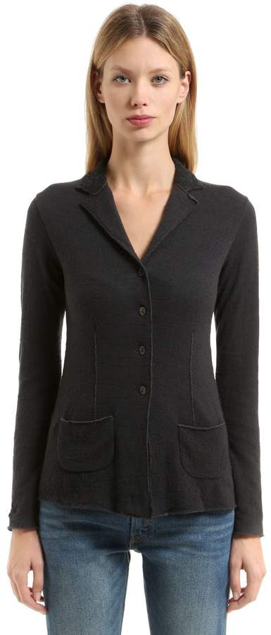 Asymmetrische Wollmischjacke