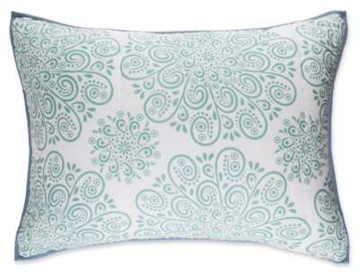 Daisy Voile Standard Pillow Sham in Blue