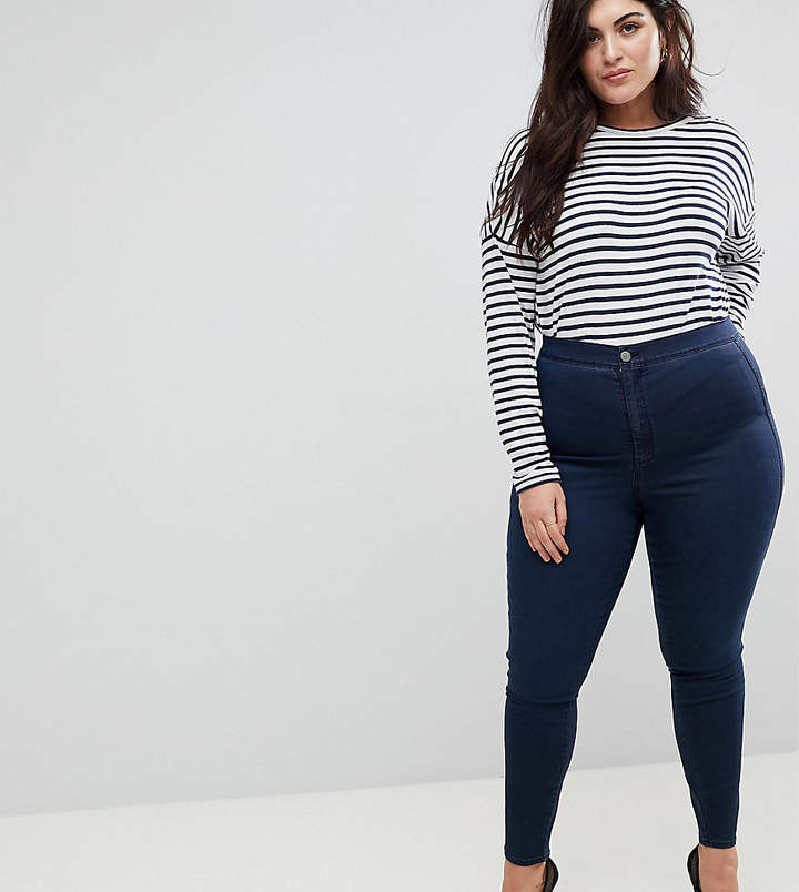 – RIDLEY – Skinny-Jeans mit hoher Taille in blauerschwarzer Vivienne-Waschung