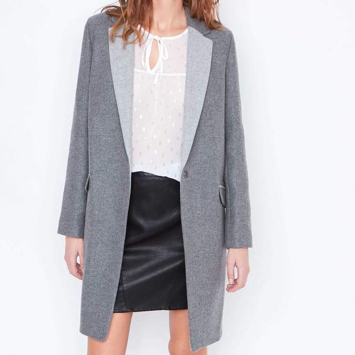 German - Mantel mit Wollanteil - grau