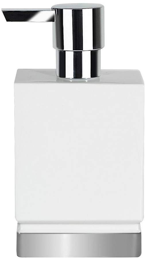 Soap Dispenser In White And Silver