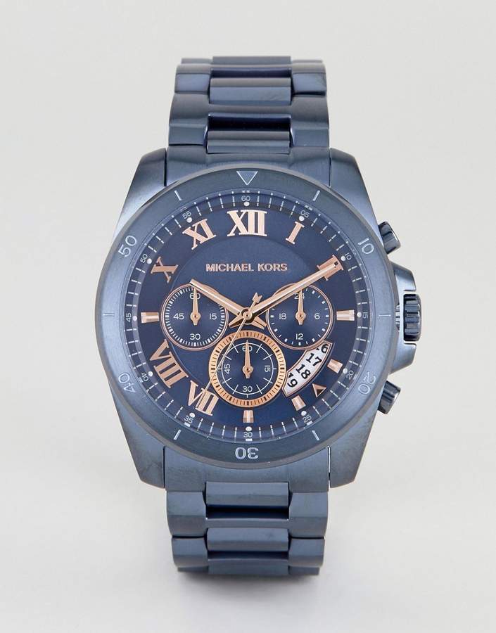 – MK8610 Brecken – Blaue Armbanduhr im Chronographenstil, 44 mm