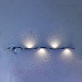 Exklusive LED-Wandleuchte Fluid, aluminium