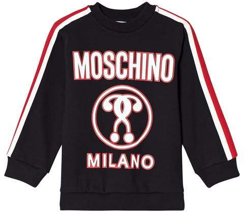 Moschino Kid-Teen Black Milano Logo Sweatshirt