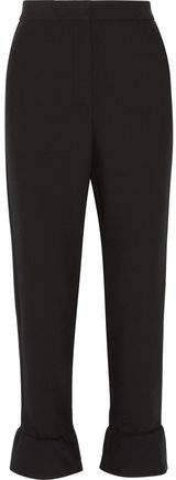 Phoebe Fluted Crepe Flared Pants