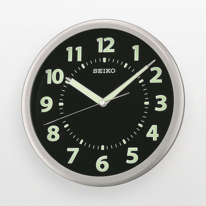 Silver Tone Wall Clock - QXA435SLH