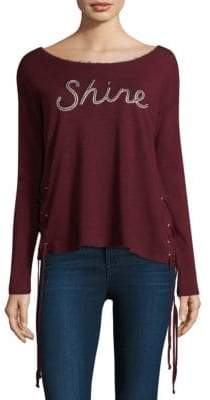 Shine Lace-Up Pullover