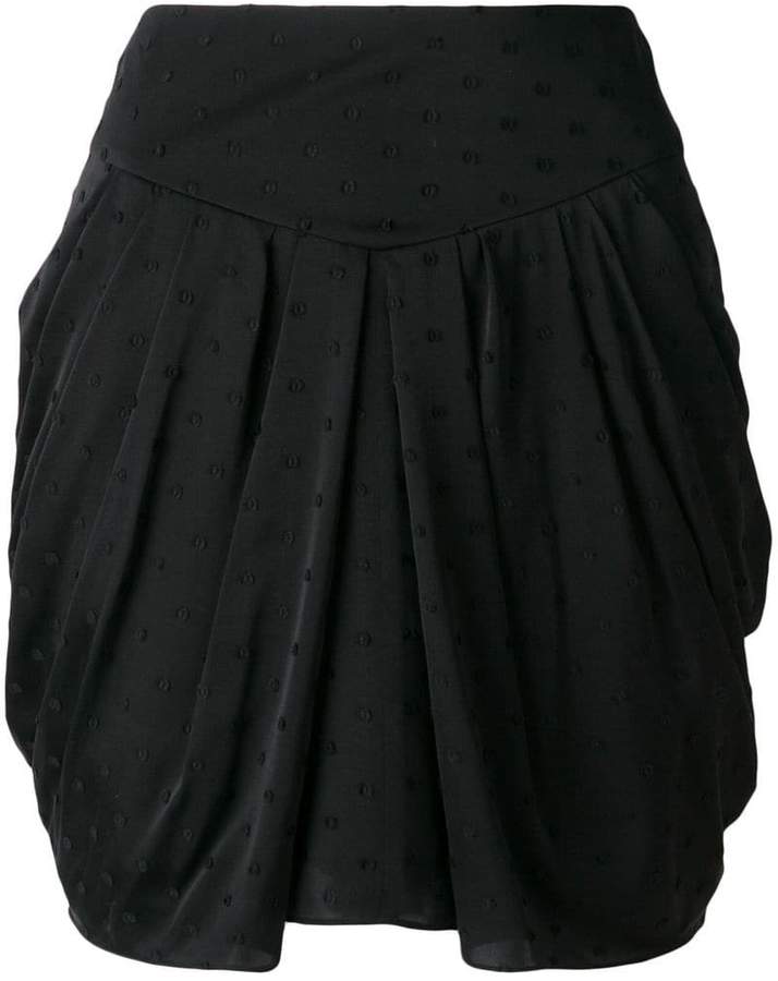 Fil Coupé draped mini skirt