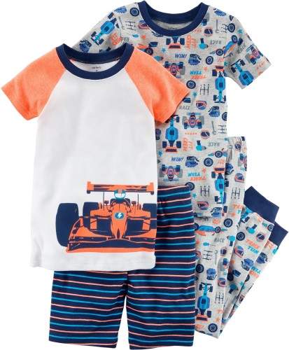 Little Boys 4-pc. Racecar Pajama Set