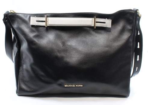 Michael Kors MICHAEL Womens Chelsey Leather Convertible Shoulder Handbag - BLACKS - STYLE