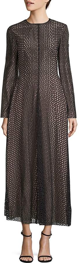 Women's Perforated Long Sleeve Dress