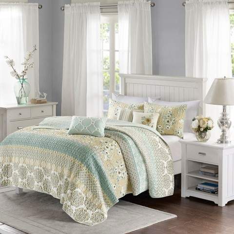 Loraine Printed Quilt Set 6pc