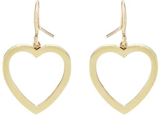 Women's Large Open Heart Drop Earrings