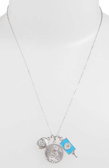 Goddess of Good Fortune Cluster Pendant Necklace