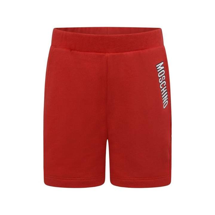 Boys Red Fleece Shorts