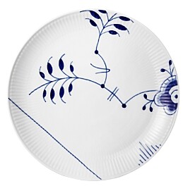 Blue Fluted Mega Coupe Lunch Plate