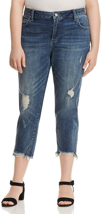 Lucky Brand Plus Reese Cropped Boyfriend Jeans in Beach Drive