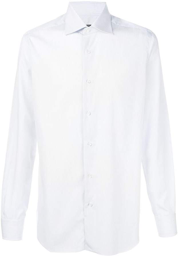 pin-stripe fitted shirt