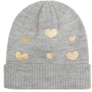 Heart print hat