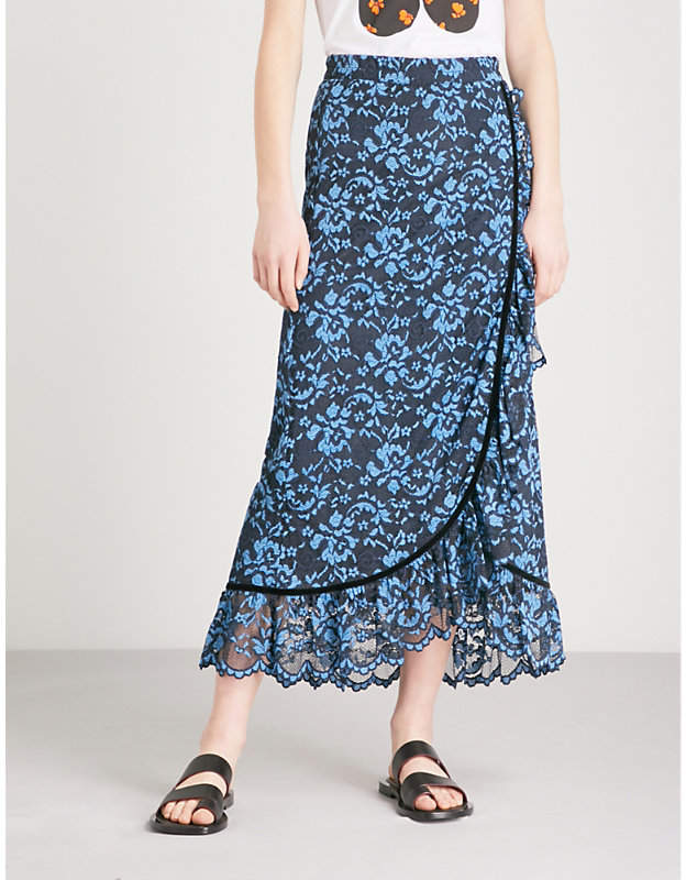 Flynn lace midi skirt
