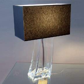 Schwarze Tischleuchte NADINE klar