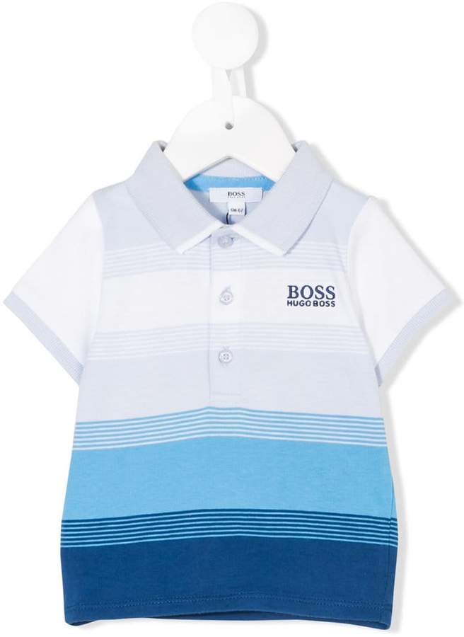 Boss Kids striped polo shirt