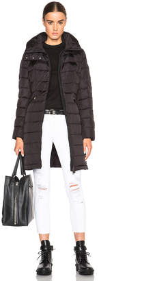 Moncler Flammette Long Coat in Black | FWRD