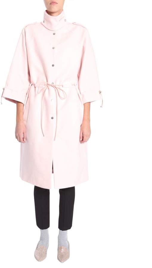 Coat With Drawstring Fastening