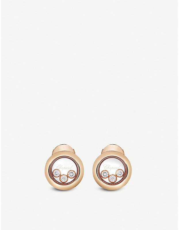 Happy Diamonds Icons 18ct rose-gold and diamond earrings