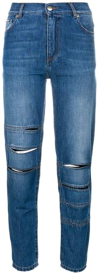 slim high-waisted jeans