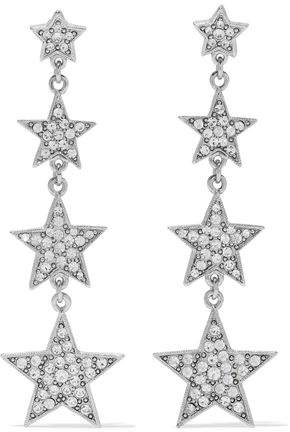Silver-Tone Crystal Earrings
