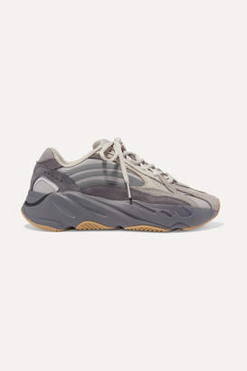 adidas Yeezy Boost 700 V2 Mesh, Suede And Leather Sneakers - Gray adidas Yeezy Boost 700 V2 Mesh, Suede And Leather Sneakers - Gray