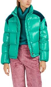 2 1952 Women's Chouette Velvet-Trimmed Down-Quilted Jacket - Green