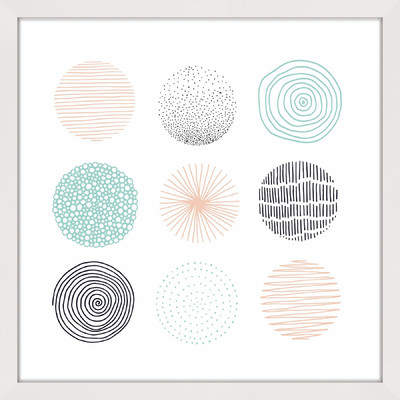 Wayfair Circles In Patterns Framed Painting Print